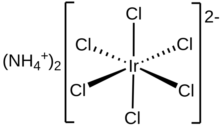 Ammonium hexachloroiridate(IV) – امونیم هکساکلورو اېریډېټ(ای وي)